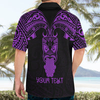 Personalised New Zealand Te Reo Maori Hawaiian Shirt Kia Kaha Maori Language Week Purple Style - Wonder Print Shop