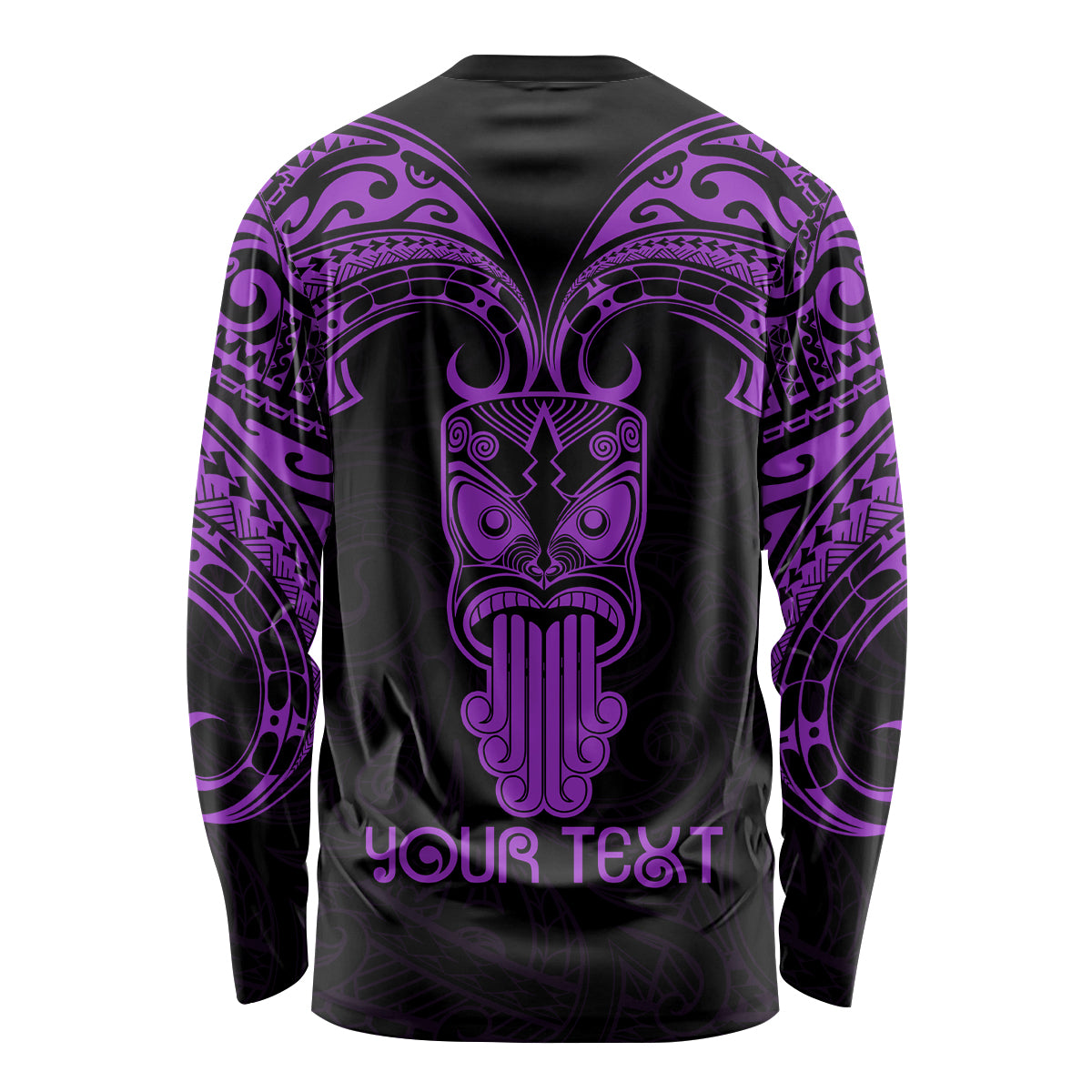 Personalised New Zealand Te Reo Maori Long Sleeve Shirt Kia Kaha Maori Language Week Purple Style - Wonder Print Shop