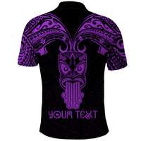 Personalised New Zealand Te Reo Maori Polo Shirt Kia Kaha Maori Language Week Purple Style - Wonder Print Shop