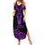 Personalised New Zealand Te Reo Maori Summer Maxi Dress Kia Kaha Maori Language Week Purple Style - Wonder Print Shop