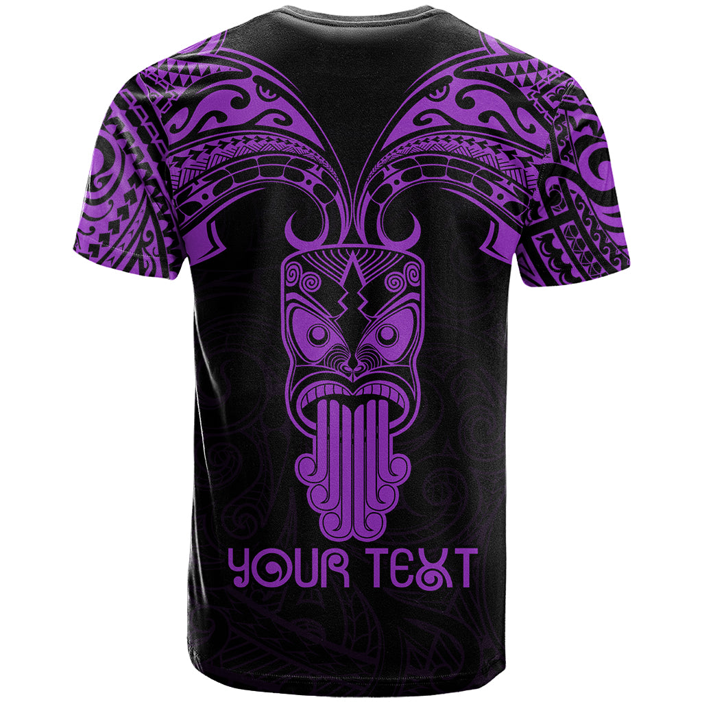Personalised New Zealand Te Reo Maori T Shirt Kia Kaha Maori Language Week Purple Style - Wonder Print Shop