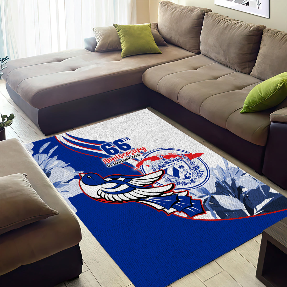 Cuba Triumph of the Revolution Personalized Area Rug Freedom And Liberty LT9 - Wonder Print Shop