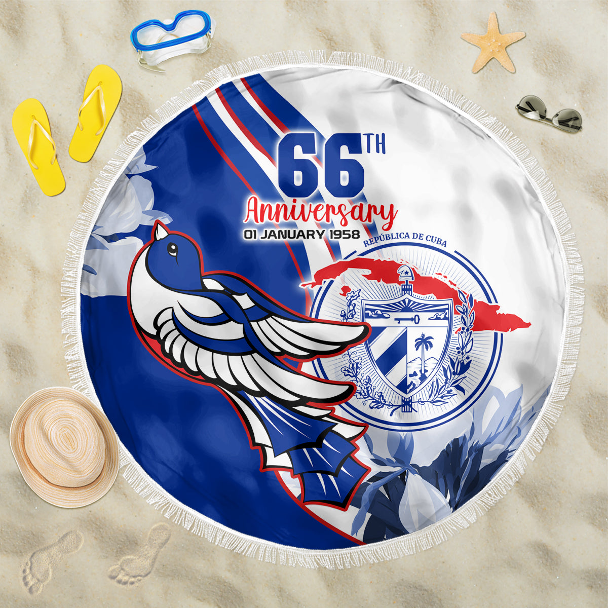 Cuba Triumph of the Revolution Personalized Beach Blanket Freedom And Liberty LT9 - Wonder Print Shop