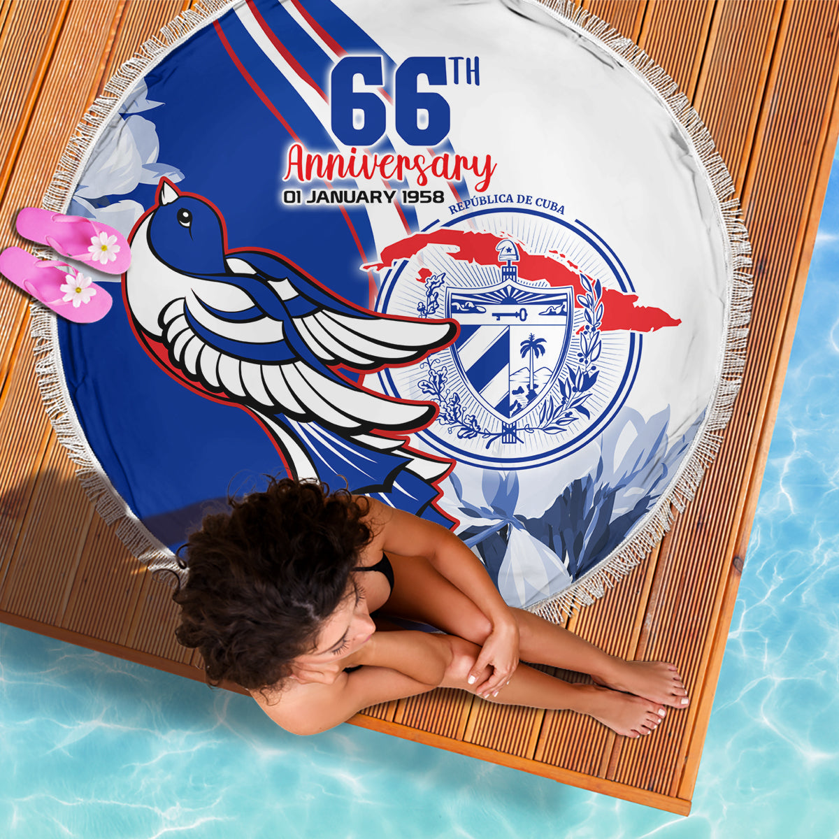 Cuba Triumph of the Revolution Personalized Beach Blanket Freedom And Liberty LT9 - Wonder Print Shop