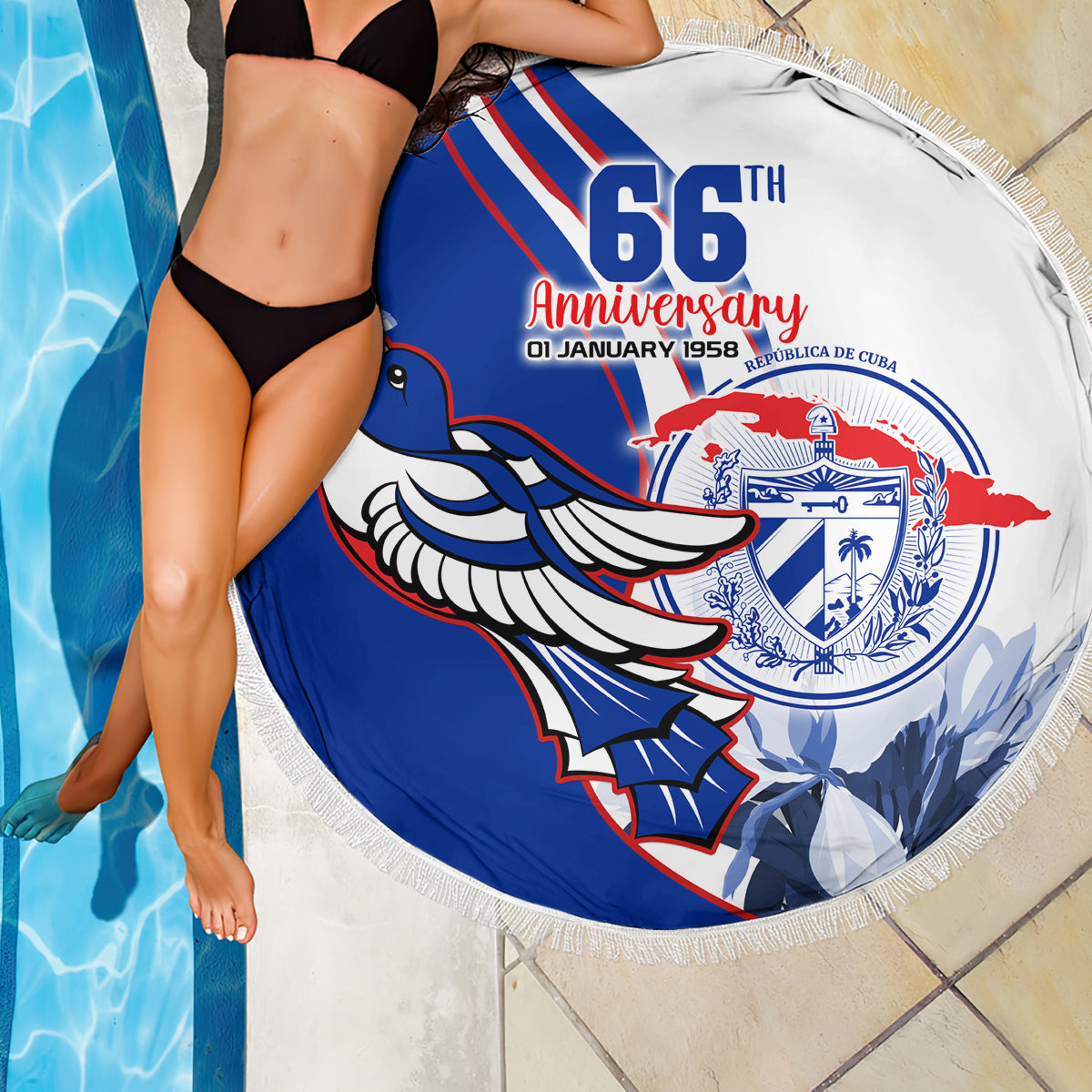 Cuba Triumph of the Revolution Personalized Beach Blanket Freedom And Liberty LT9 - Wonder Print Shop