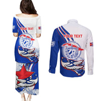 Cuba Triumph of the Revolution Personalized Couples Matching Puletasi Dress and Long Sleeve Button Shirt Freedom And Liberty LT9 - Wonder Print Shop