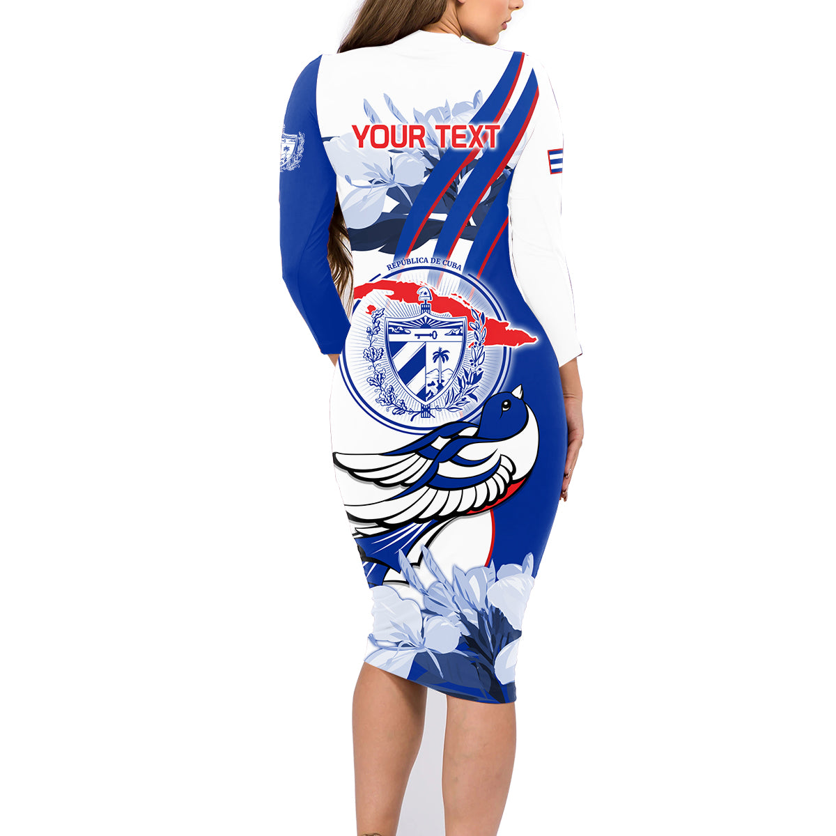 Cuba Triumph of the Revolution Personalized Family Matching Long Sleeve Bodycon Dress and Hawaiian Shirt Freedom And Liberty LT9 - Wonder Print Shop