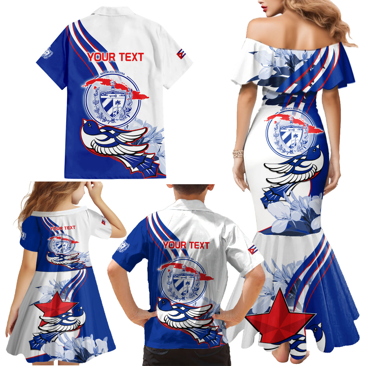 Cuba Triumph of the Revolution Personalized Family Matching Mermaid Dress and Hawaiian Shirt Freedom And Liberty LT9 - Wonder Print Shop