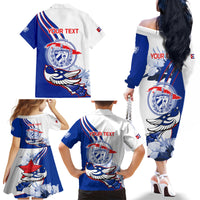 Cuba Triumph of the Revolution Personalized Family Matching Off Shoulder Long Sleeve Dress and Hawaiian Shirt Freedom And Liberty - Wonder Print Shop