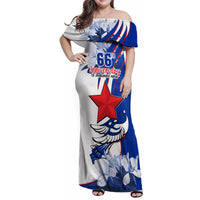 Cuba Triumph of the Revolution Personalized Family Matching Off Shoulder Maxi Dress and Hawaiian Shirt Freedom And Liberty LT9 - Wonder Print Shop