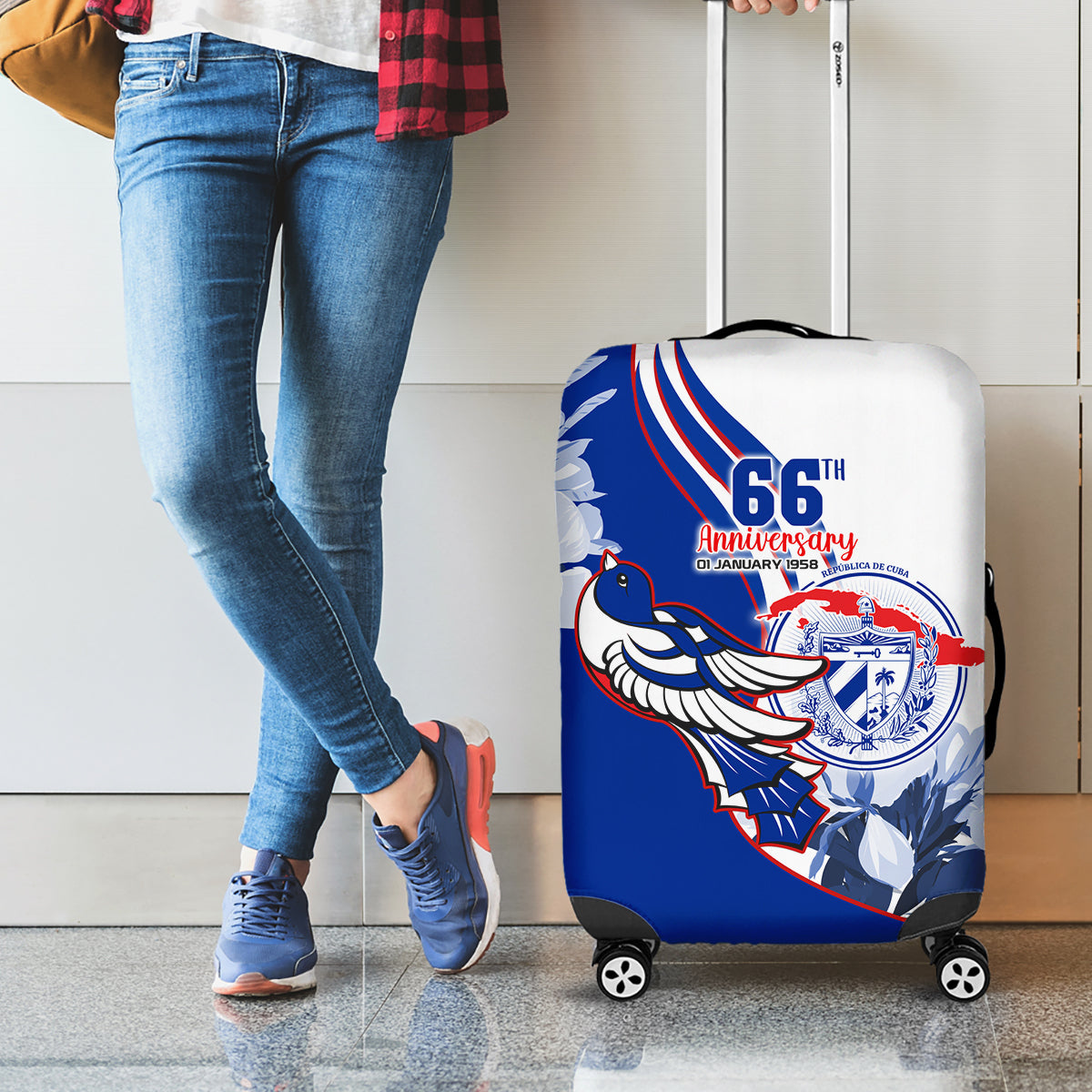 Cuba Triumph of the Revolution Personalized Luggage Cover Freedom And Liberty - Wonder Print Shop