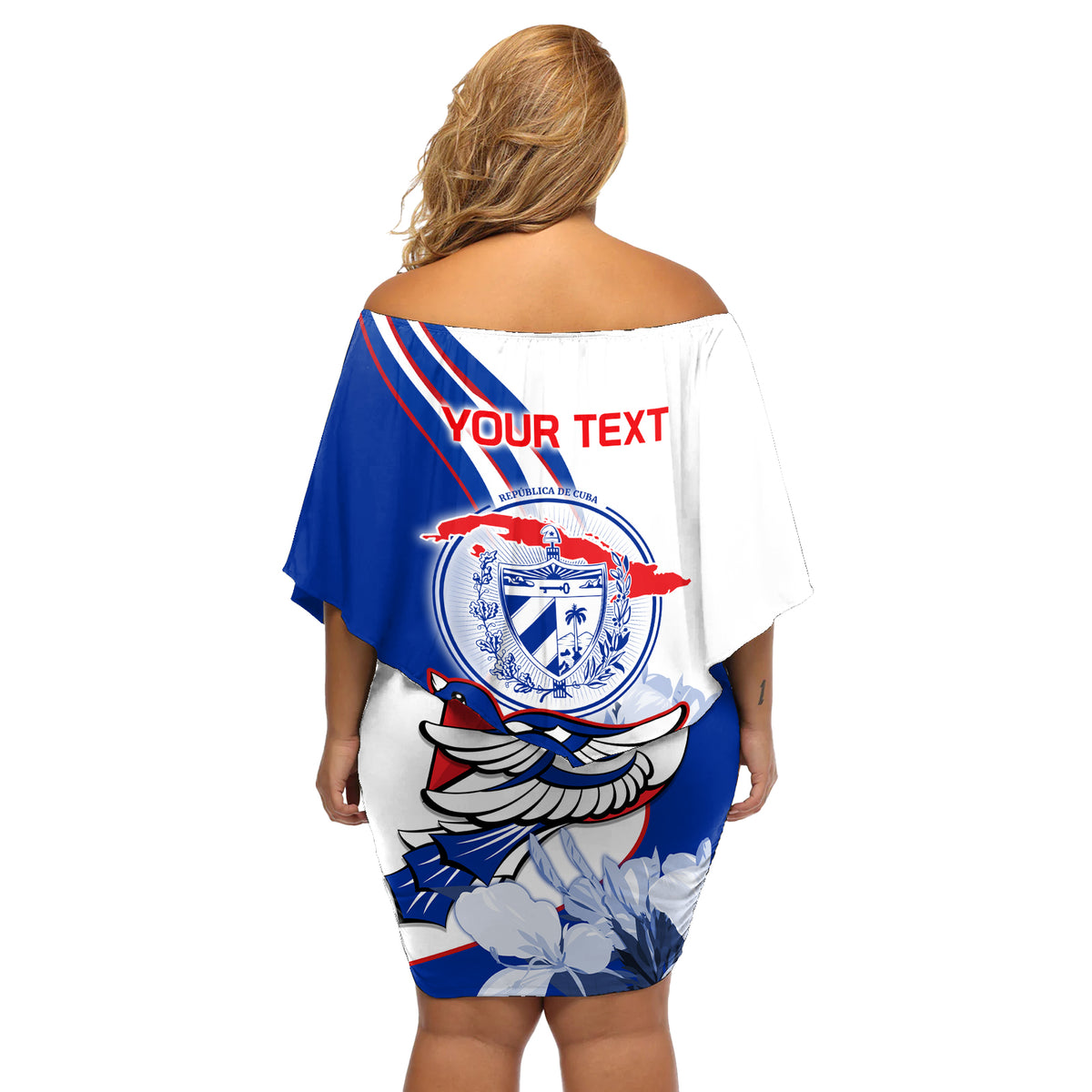 Cuba Triumph of the Revolution Personalized Off Shoulder Short Dress Freedom And Liberty - Wonder Print Shop