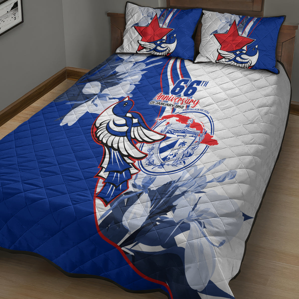 Cuba Triumph of the Revolution Personalized Quilt Bed Set Freedom And Liberty - Wonder Print Shop