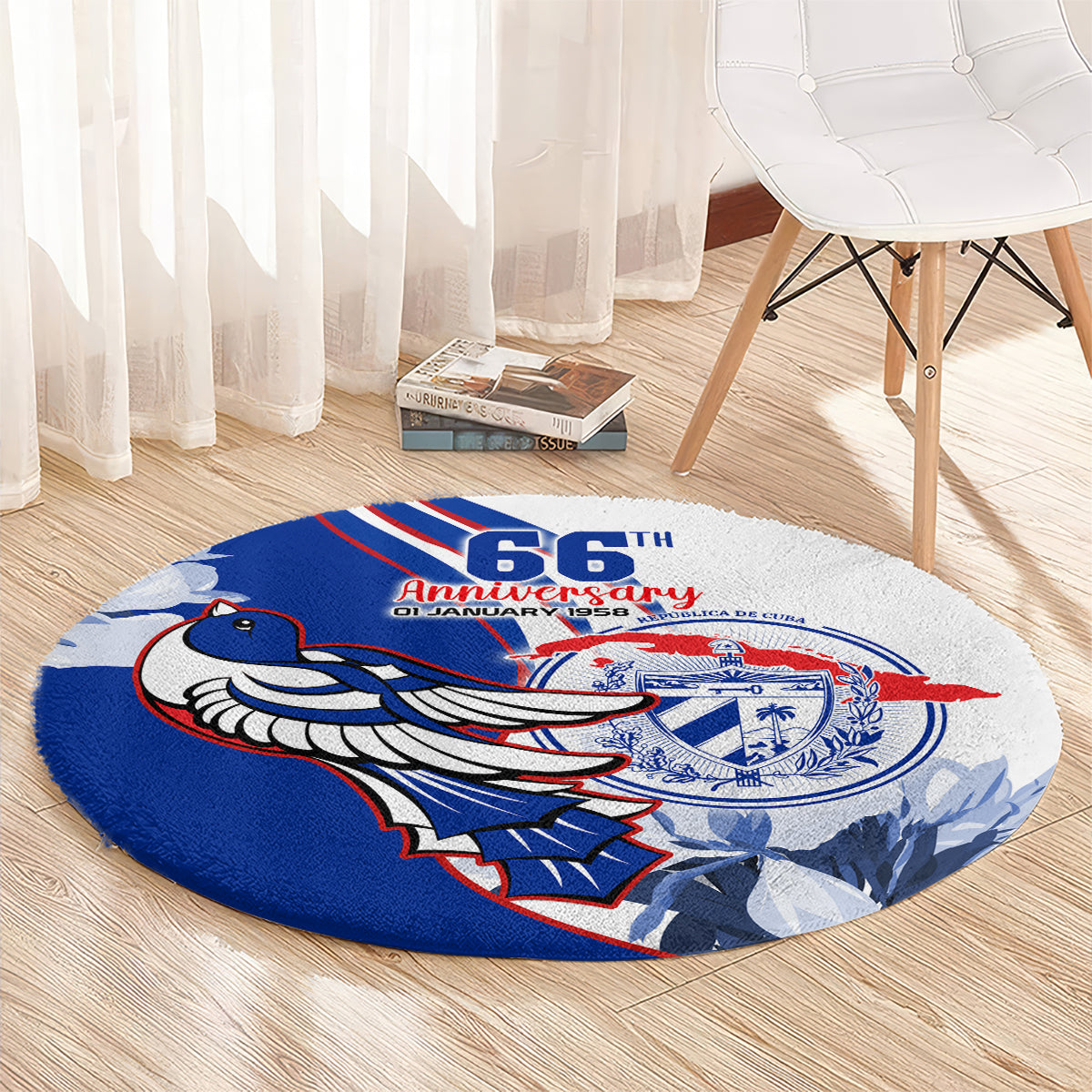 cuba-triumph-of-the-revolution-personalized-round-carpet-freedom-and-liberty