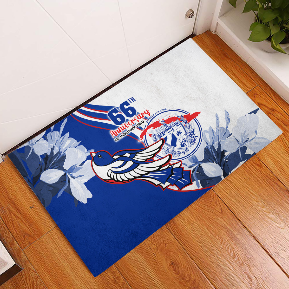 Cuba Triumph of the Revolution Personalized Rubber Doormat Freedom And Liberty - Wonder Print Shop