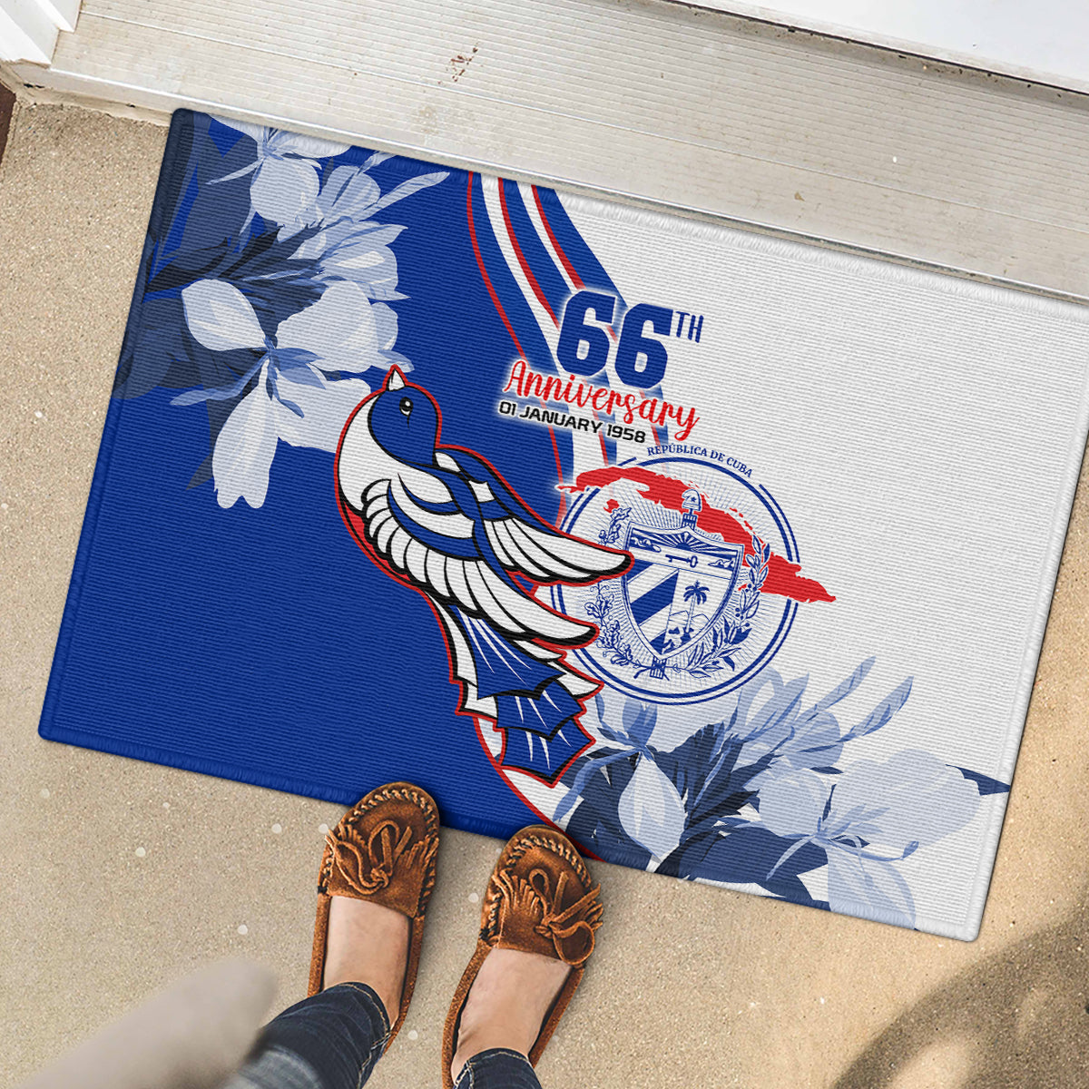 Cuba Triumph of the Revolution Personalized Rubber Doormat Freedom And Liberty - Wonder Print Shop