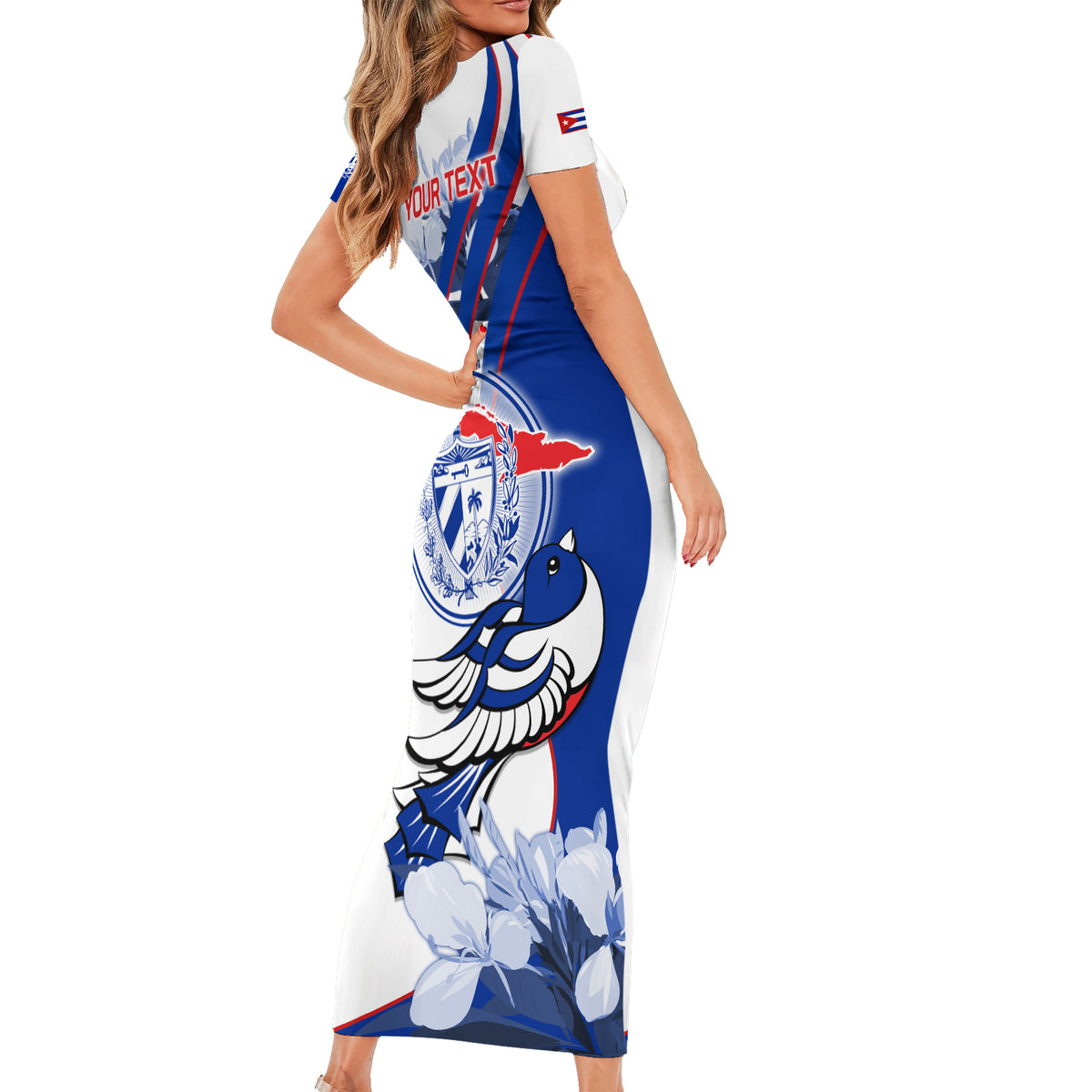 Cuba Triumph of the Revolution Personalized Short Sleeve Bodycon Dress Freedom And Liberty - Wonder Print Shop