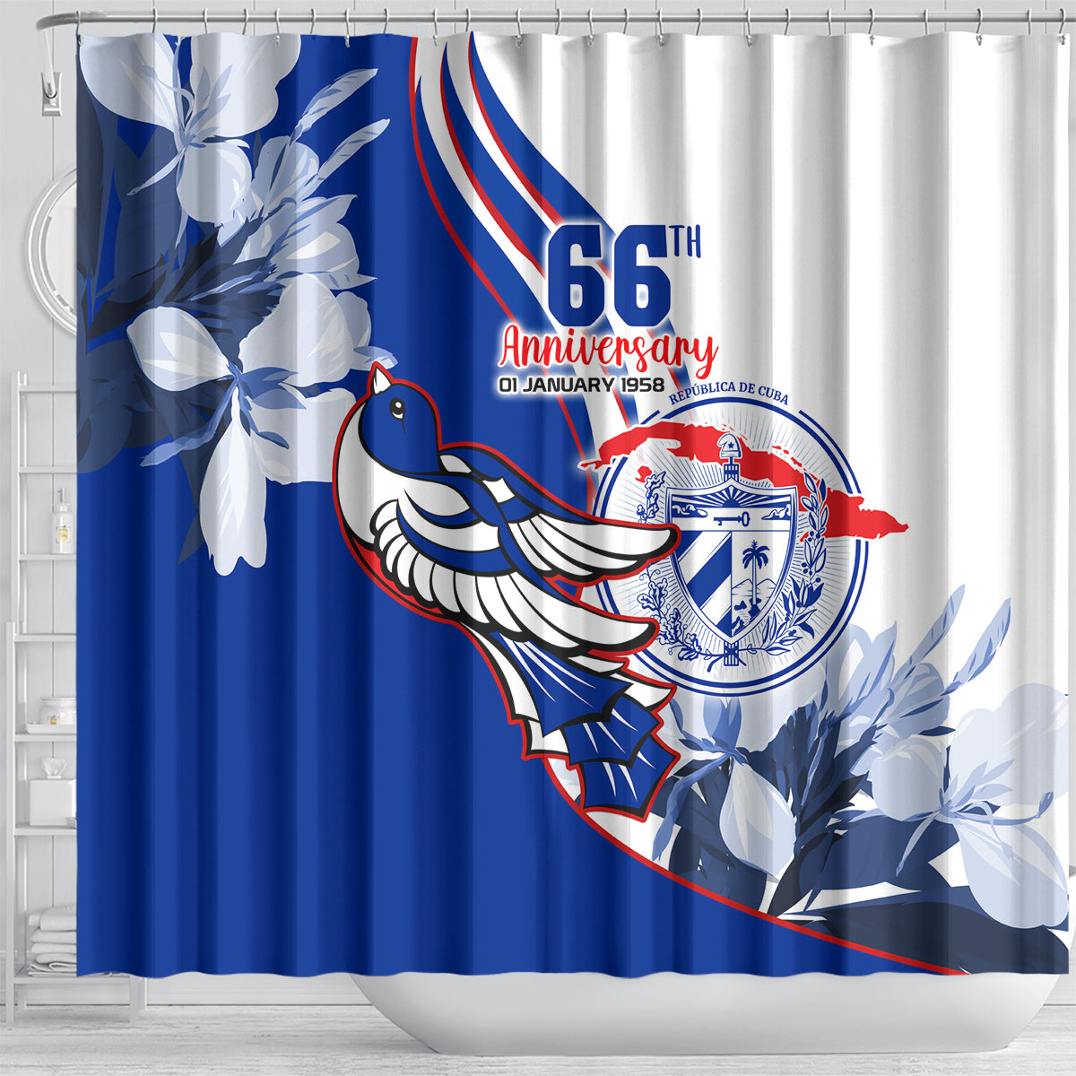cuba-triumph-of-the-revolution-personalized-shower-curtain-freedom-and-liberty