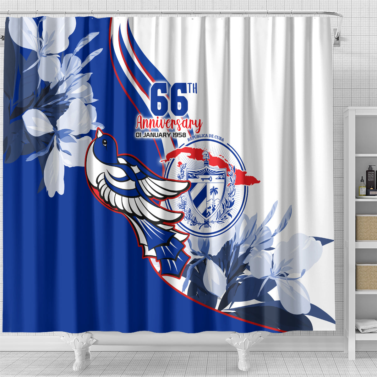 cuba-triumph-of-the-revolution-personalized-shower-curtain-freedom-and-liberty