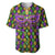 Mardi Gras Glitter Mask with Fleur-de-lis Baseball Jersey LT9 - Wonder Print Shop