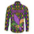 Mardi Gras Glitter Mask with Fleur-de-lis Family Matching Off Shoulder Short Dress and Hawaiian Shirt LT9 - Wonder Print Shop