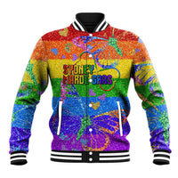 Sydney Mardi Gras Personalized Baseball Jacket Pride Rainbow Glitter Colorful Style LT9 - Wonder Print Shop