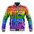Sydney Mardi Gras Personalized Baseball Jacket Pride Rainbow Glitter Colorful Style LT9 - Wonder Print Shop