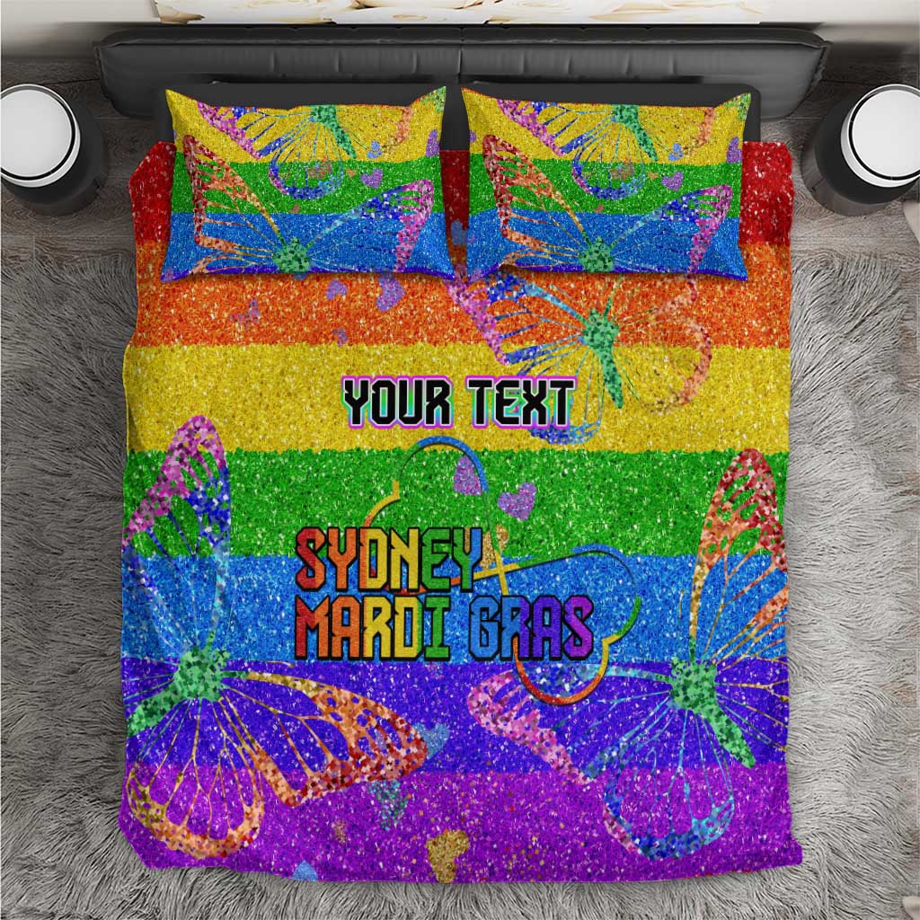 Sydney Mardi Gras Personalized Bedding Set Pride Rainbow Glitter Colorful Style LT9 - Wonder Print Shop