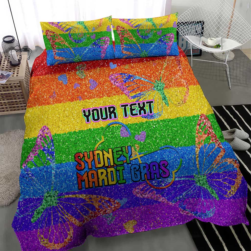 Sydney Mardi Gras Personalized Bedding Set Pride Rainbow Glitter Colorful Style LT9 - Wonder Print Shop