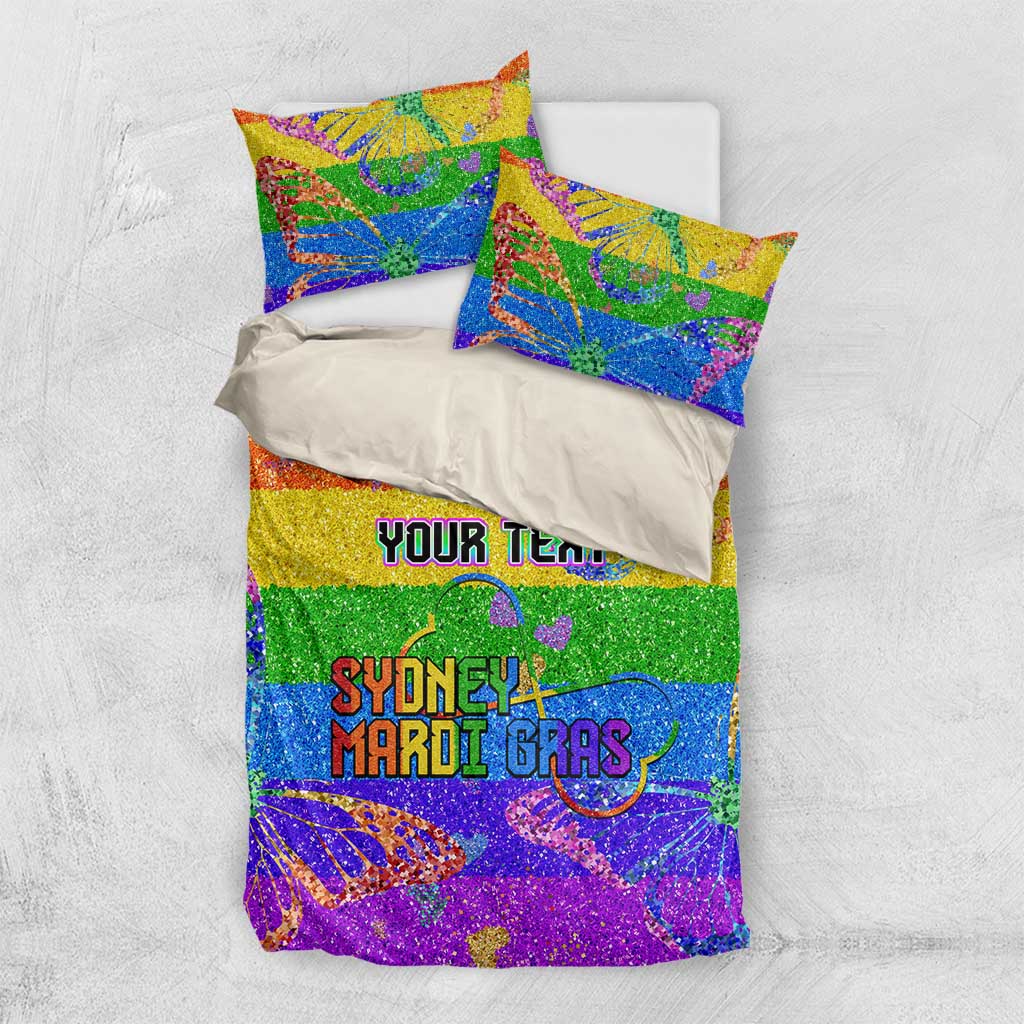 Sydney Mardi Gras Personalized Bedding Set Pride Rainbow Glitter Colorful Style LT9 - Wonder Print Shop
