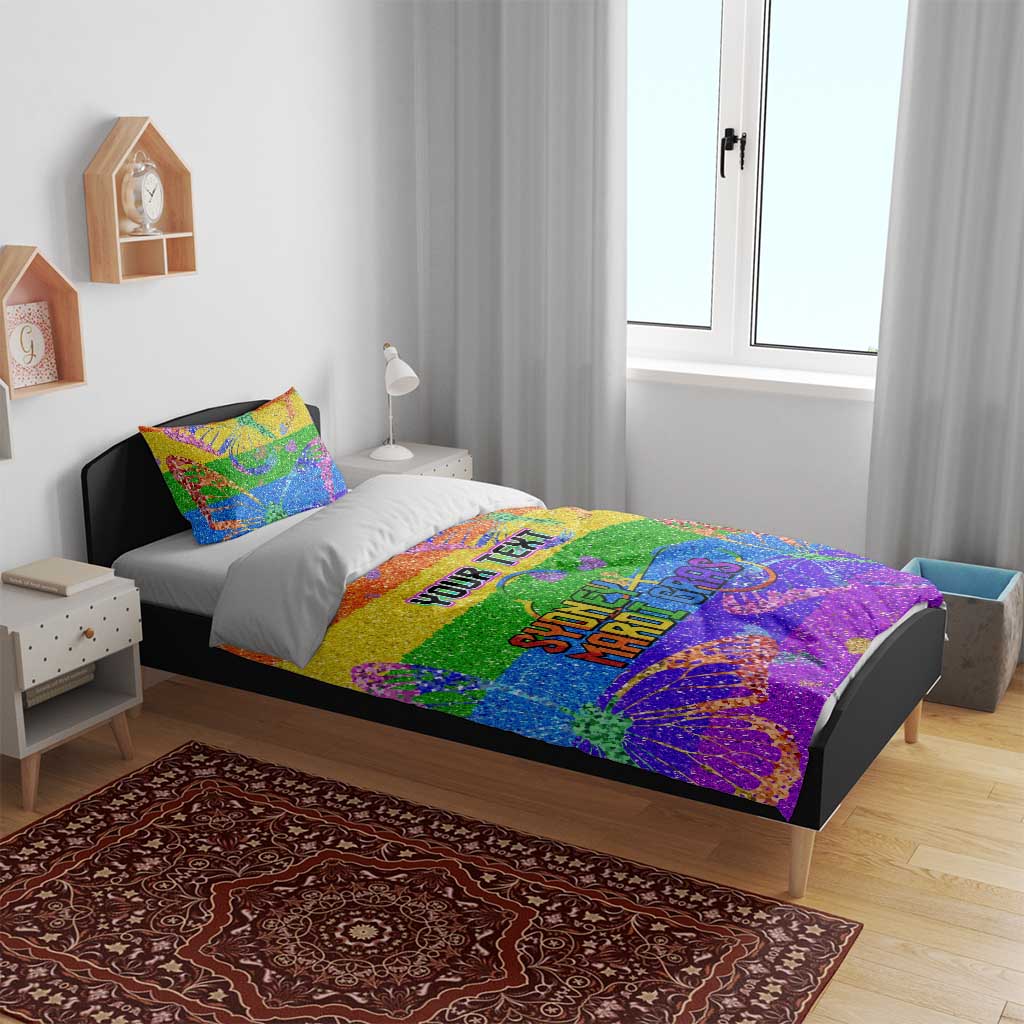 Sydney Mardi Gras Personalized Bedding Set Pride Rainbow Glitter Colorful Style LT9 - Wonder Print Shop