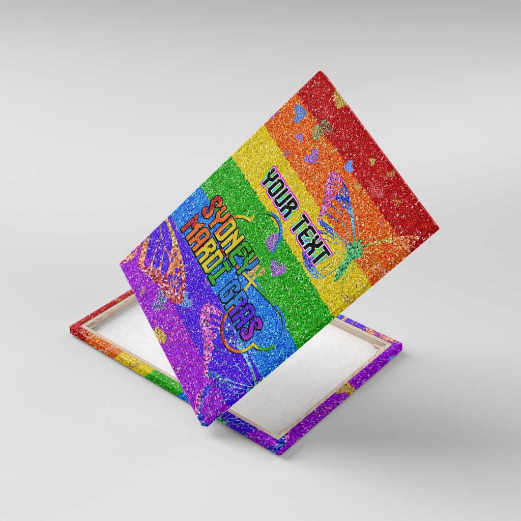 Sydney Mardi Gras Personalized Canvas Wall Art Pride Rainbow Glitter Colorful Style LT9 - Wonder Print Shop