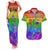 Sydney Mardi Gras Personalized Couples Matching Tank Maxi Dress and Hawaiian Shirt Pride Rainbow Glitter Colorful Style LT9 - Wonder Print Shop