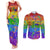 Sydney Mardi Gras Personalized Couples Matching Tank Maxi Dress and Long Sleeve Button Shirt Pride Rainbow Glitter Colorful Style LT9 - Wonder Print Shop