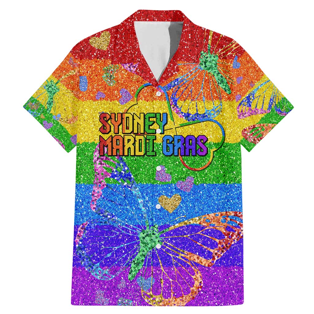 Sydney Mardi Gras Personalized Family Matching Mermaid Dress and Hawaiian Shirt Pride Rainbow Glitter Colorful Style LT9 - Wonder Print Shop