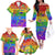 Sydney Mardi Gras Personalized Family Matching Off The Shoulder Long Sleeve Dress and Hawaiian Shirt Pride Rainbow Glitter Colorful Style - Wonder Print Shop