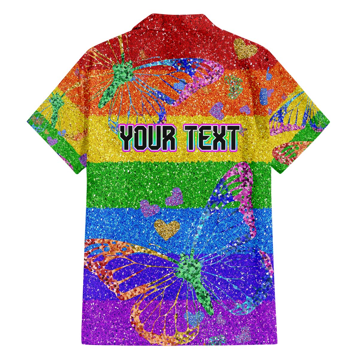 Sydney Mardi Gras Personalized Family Matching Off The Shoulder Long Sleeve Dress and Hawaiian Shirt Pride Rainbow Glitter Colorful Style - Wonder Print Shop