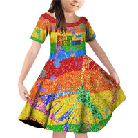 Sydney Mardi Gras Personalized Family Matching Off Shoulder Short Dress and Hawaiian Shirt Pride Rainbow Glitter Colorful Style LT9 - Wonder Print Shop