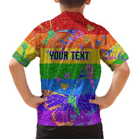 Sydney Mardi Gras Personalized Family Matching Short Sleeve Bodycon Dress and Hawaiian Shirt Pride Rainbow Glitter Colorful Style - Wonder Print Shop