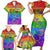 Sydney Mardi Gras Personalized Family Matching Short Sleeve Bodycon Dress and Hawaiian Shirt Pride Rainbow Glitter Colorful Style - Wonder Print Shop