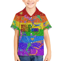 Sydney Mardi Gras Personalized Family Matching Short Sleeve Bodycon Dress and Hawaiian Shirt Pride Rainbow Glitter Colorful Style - Wonder Print Shop