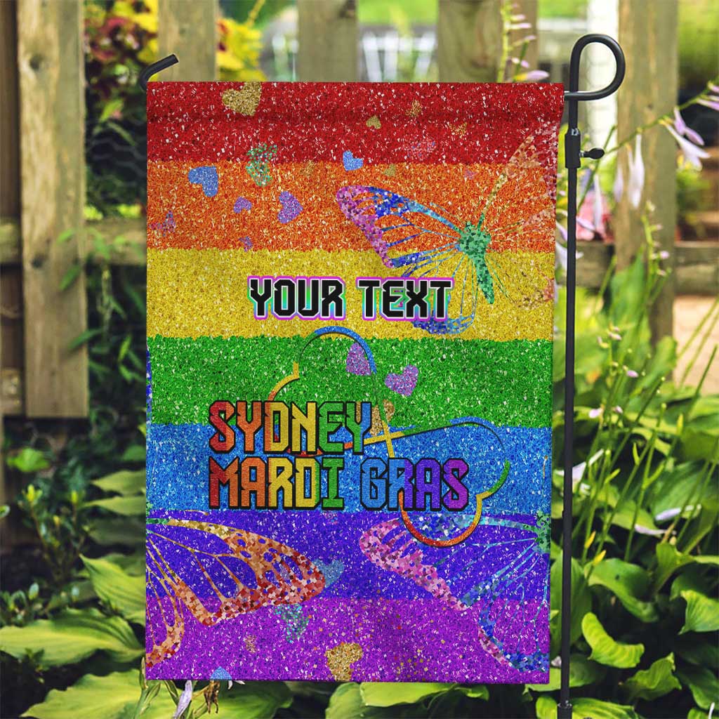 Sydney Mardi Gras Personalized Garden Flag Pride Rainbow Glitter Colorful Style - Wonder Print Shop