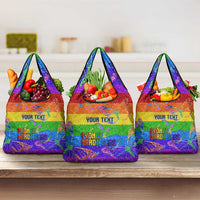 Sydney Mardi Gras Personalized Grocery Bag Pride Rainbow Glitter Colorful Style