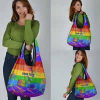 Sydney Mardi Gras Personalized Grocery Bag Pride Rainbow Glitter Colorful Style