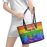 Sydney Mardi Gras Personalized Leather Tote Bag Pride Rainbow Glitter Colorful Style - Wonder Print Shop