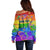 Sydney Mardi Gras Personalized Off Shoulder Sweater Pride Rainbow Glitter Colorful Style - Wonder Print Shop