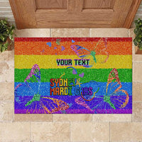 Sydney Mardi Gras Personalized Rubber Doormat Pride Rainbow Glitter Colorful Style - Wonder Print Shop