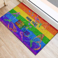 Sydney Mardi Gras Personalized Rubber Doormat Pride Rainbow Glitter Colorful Style - Wonder Print Shop