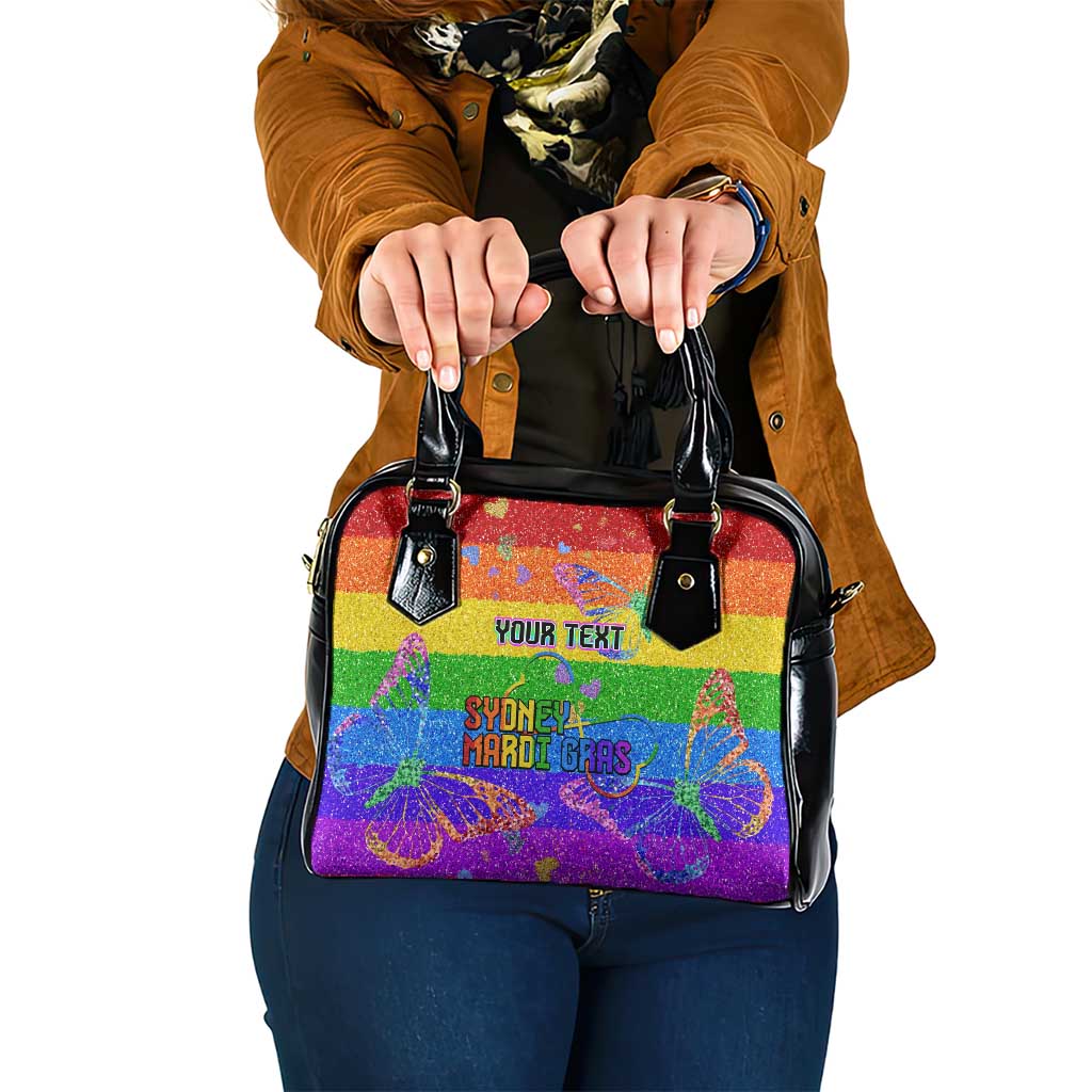 Sydney Mardi Gras Personalized Shoulder Handbag Pride Rainbow Glitter Colorful Style