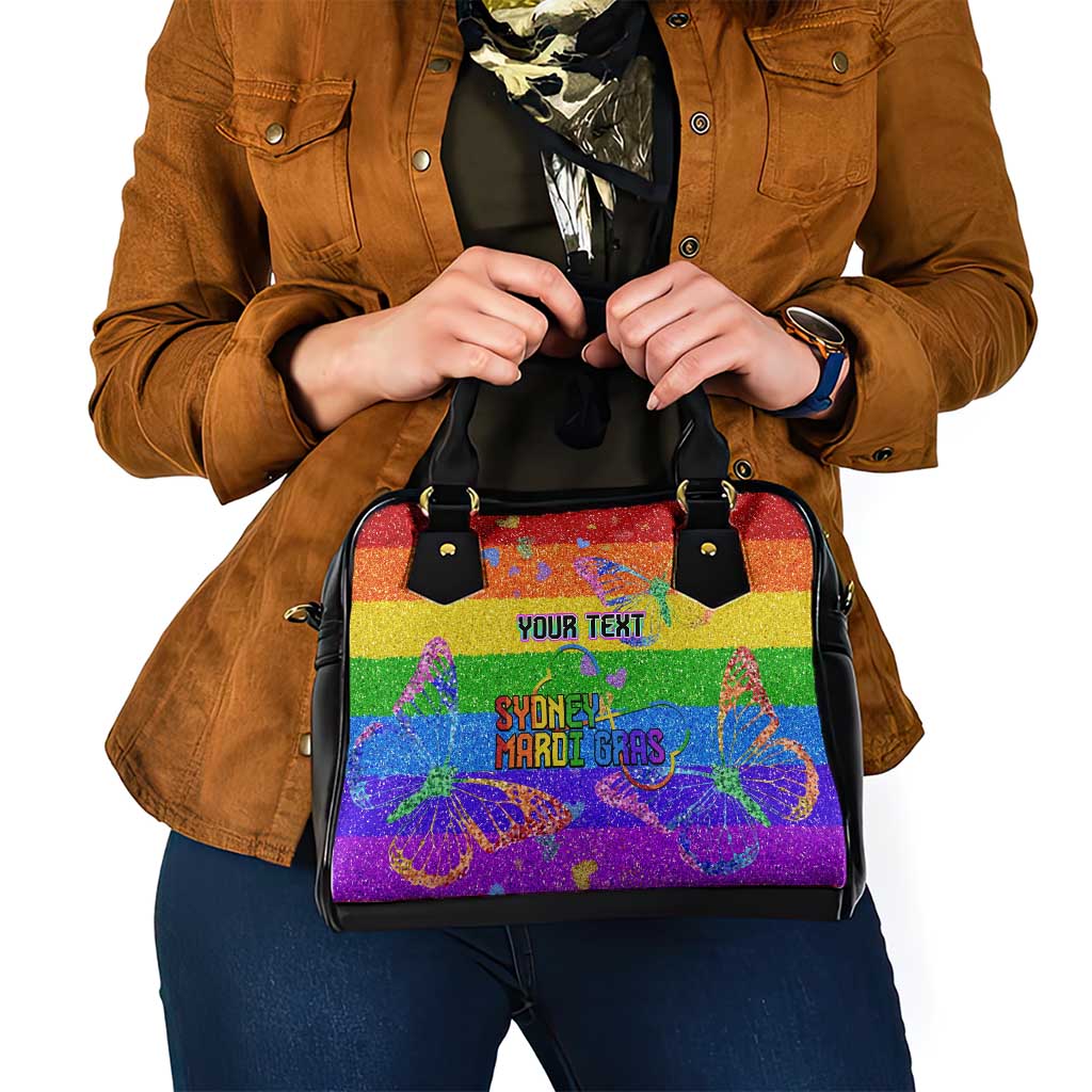 Sydney Mardi Gras Personalized Shoulder Handbag Pride Rainbow Glitter Colorful Style